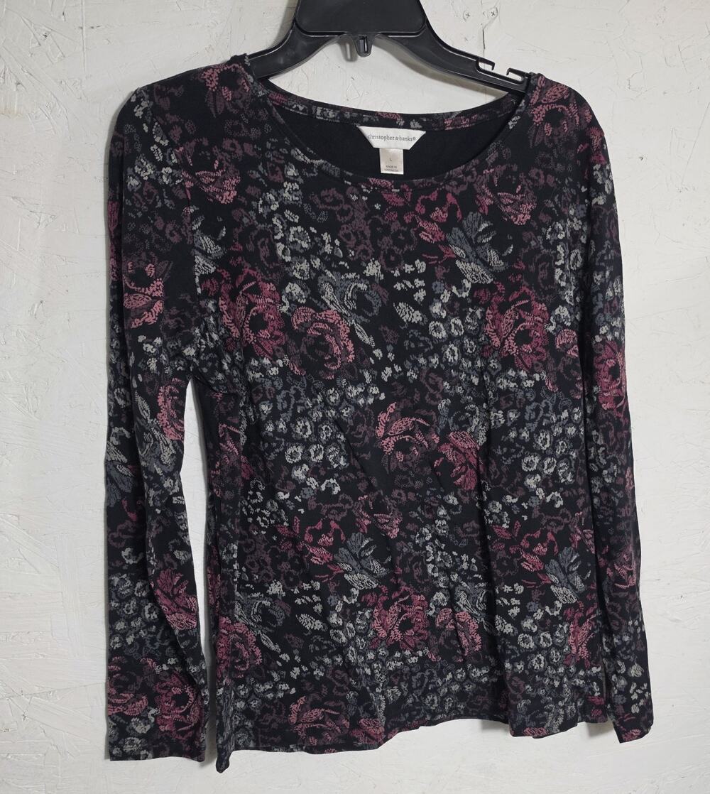 Christopher & Banks Mulitcolor Floral Top Size Large